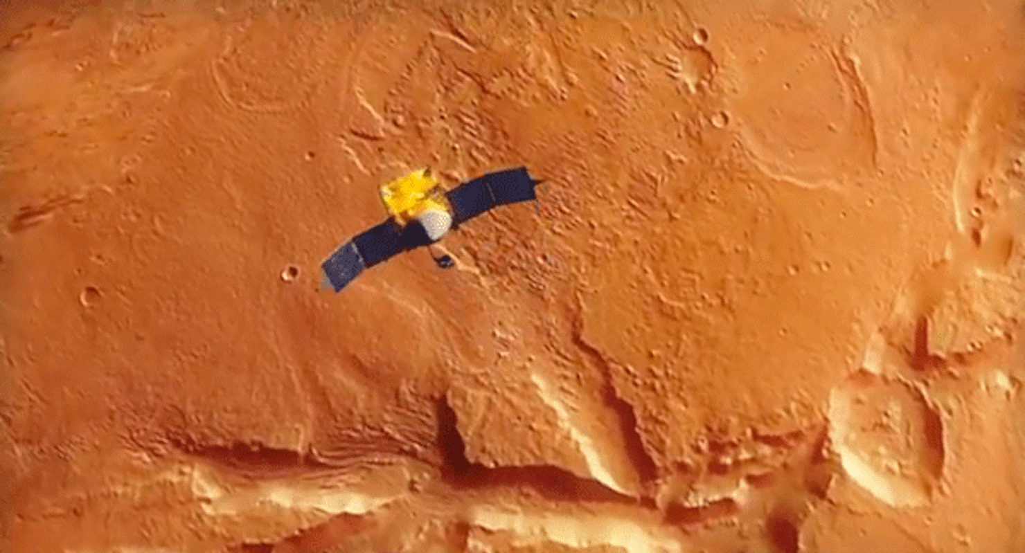 Satelliten MAVEN äntligen framme vid Mars