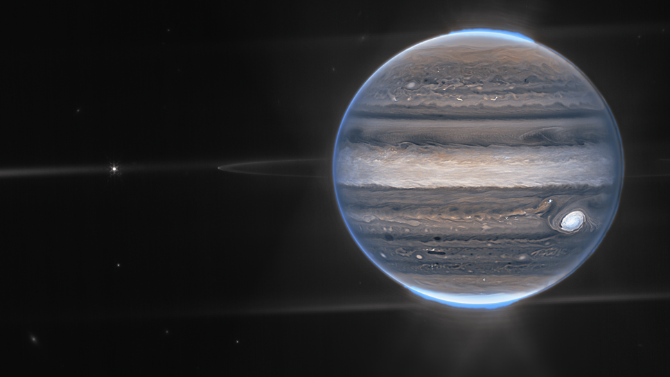 Jupiter fotat av James Webb teleskopet
