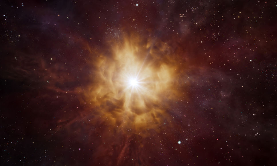 Illustration av en Wolf-Rayet stjärna