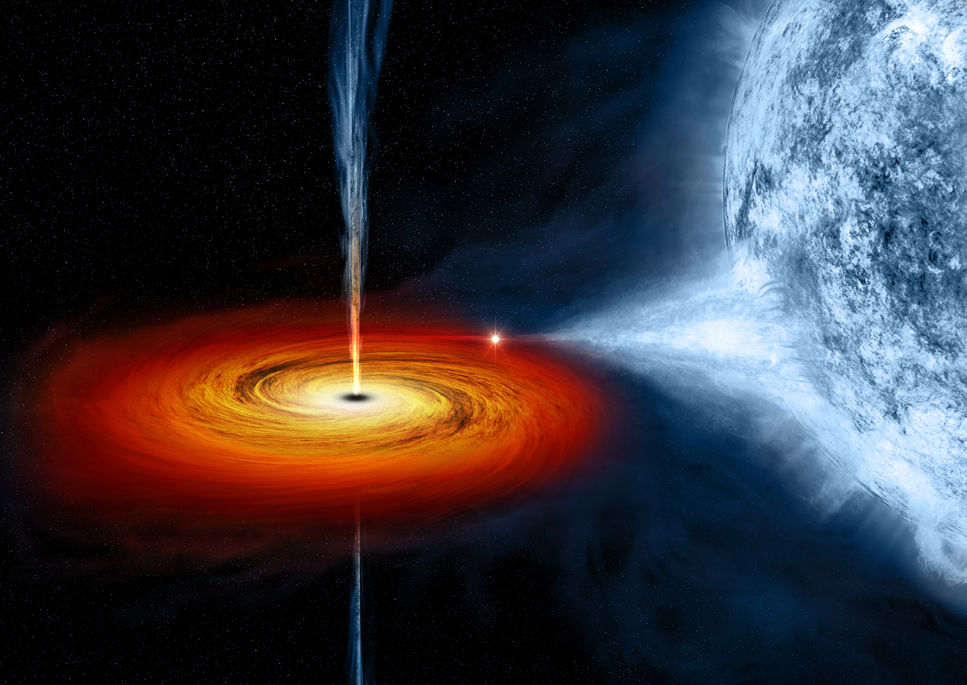 Illustration av svart hål