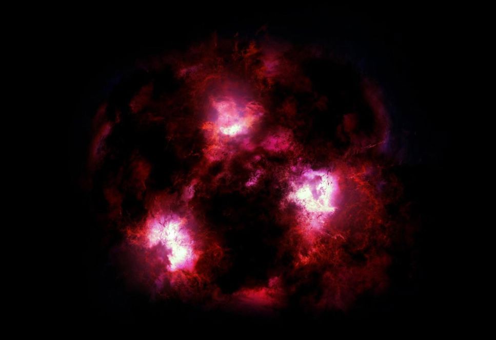 Monstergalax från ett tidigt universums har upptäckts