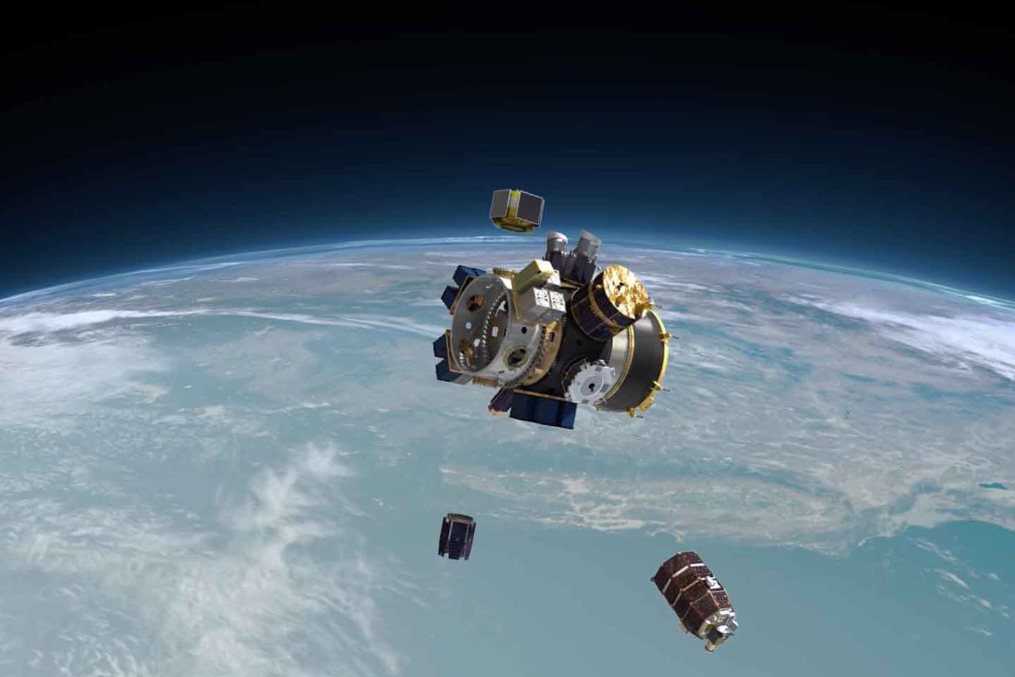 64 satelliter på en och samma raket