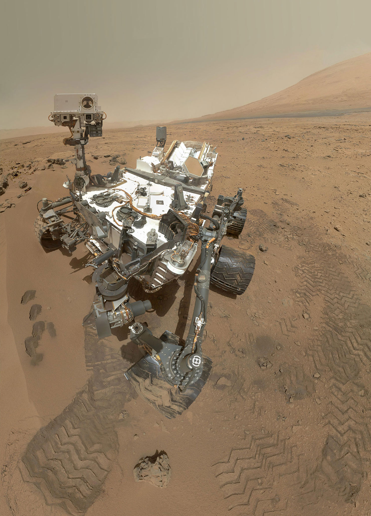 Curiosity skickar hem ett självporträtt
