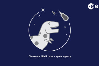 Dinosaurs_didn_t_have_a_space_agency.jpg En tecknad dinosaurie som aktar sig för en asteroid.