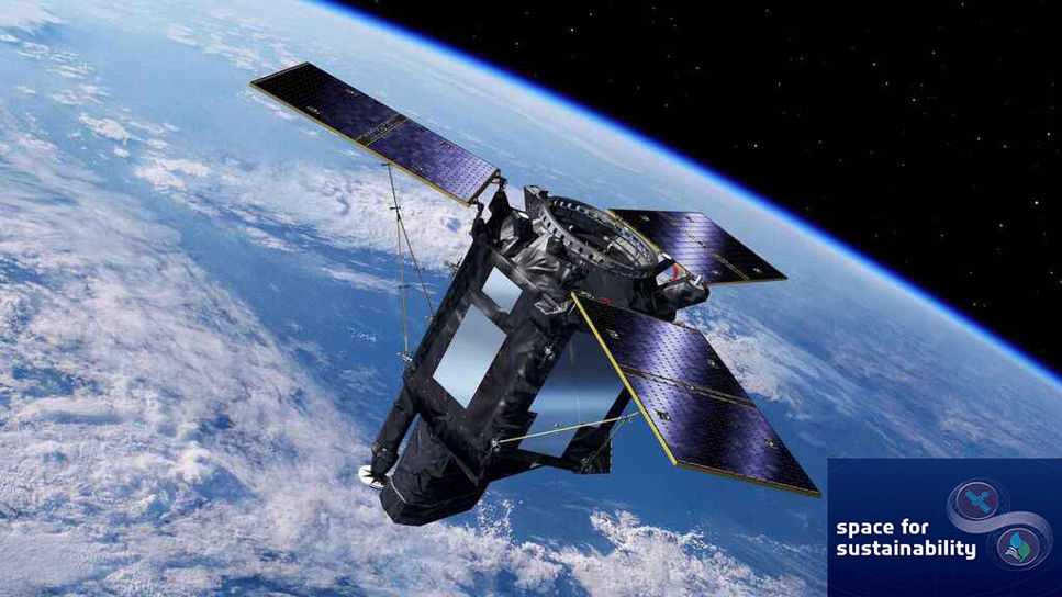Satellit över jorden