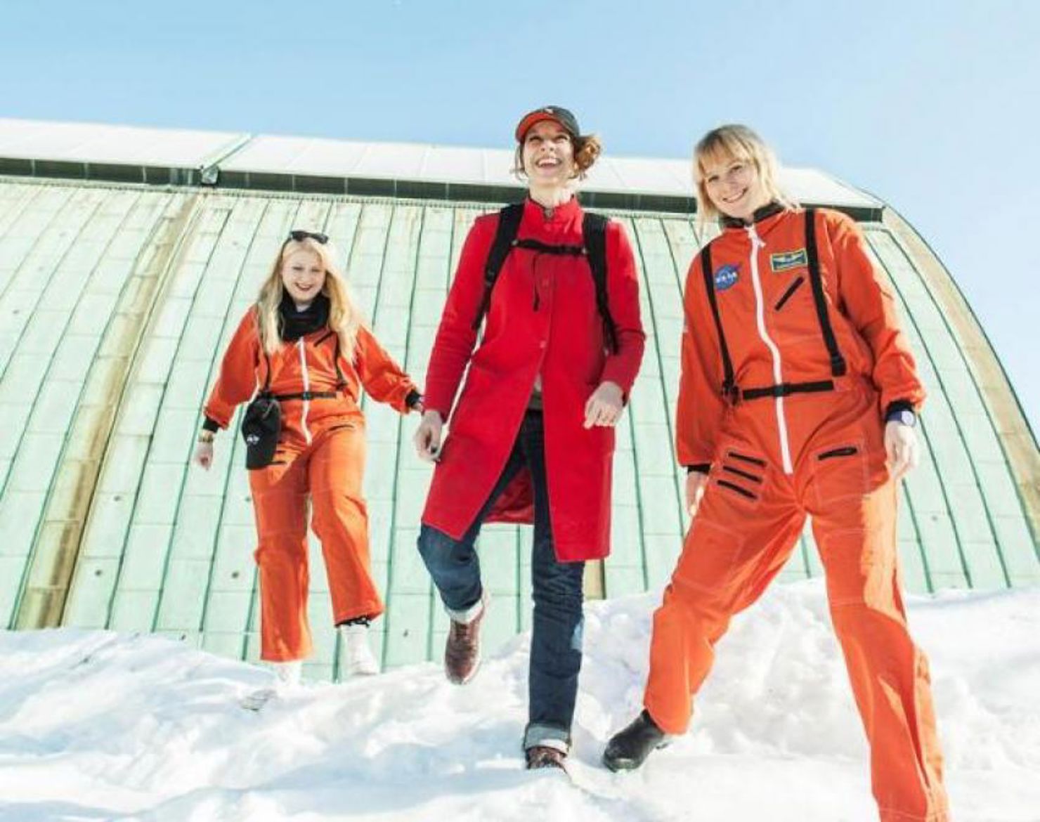 Geek Girl Meetup Coreteam från vänster till höger: Projektledare: Hanna  @Metsis Metsis, Programansvarig: Linda @copylinda Sandberg, Rymdansvarig: Ebba @ebbakier Kierkegaard.