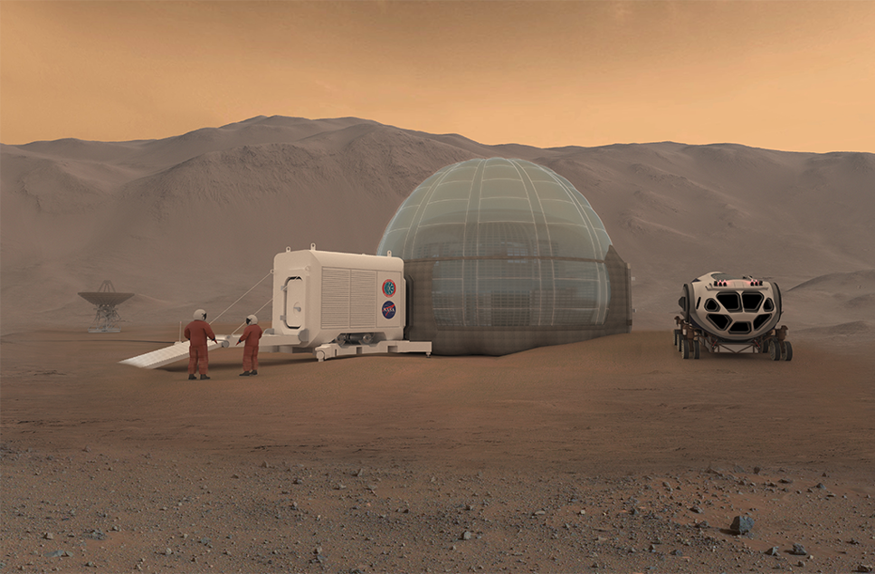De första husen på Mars kan bestå av is