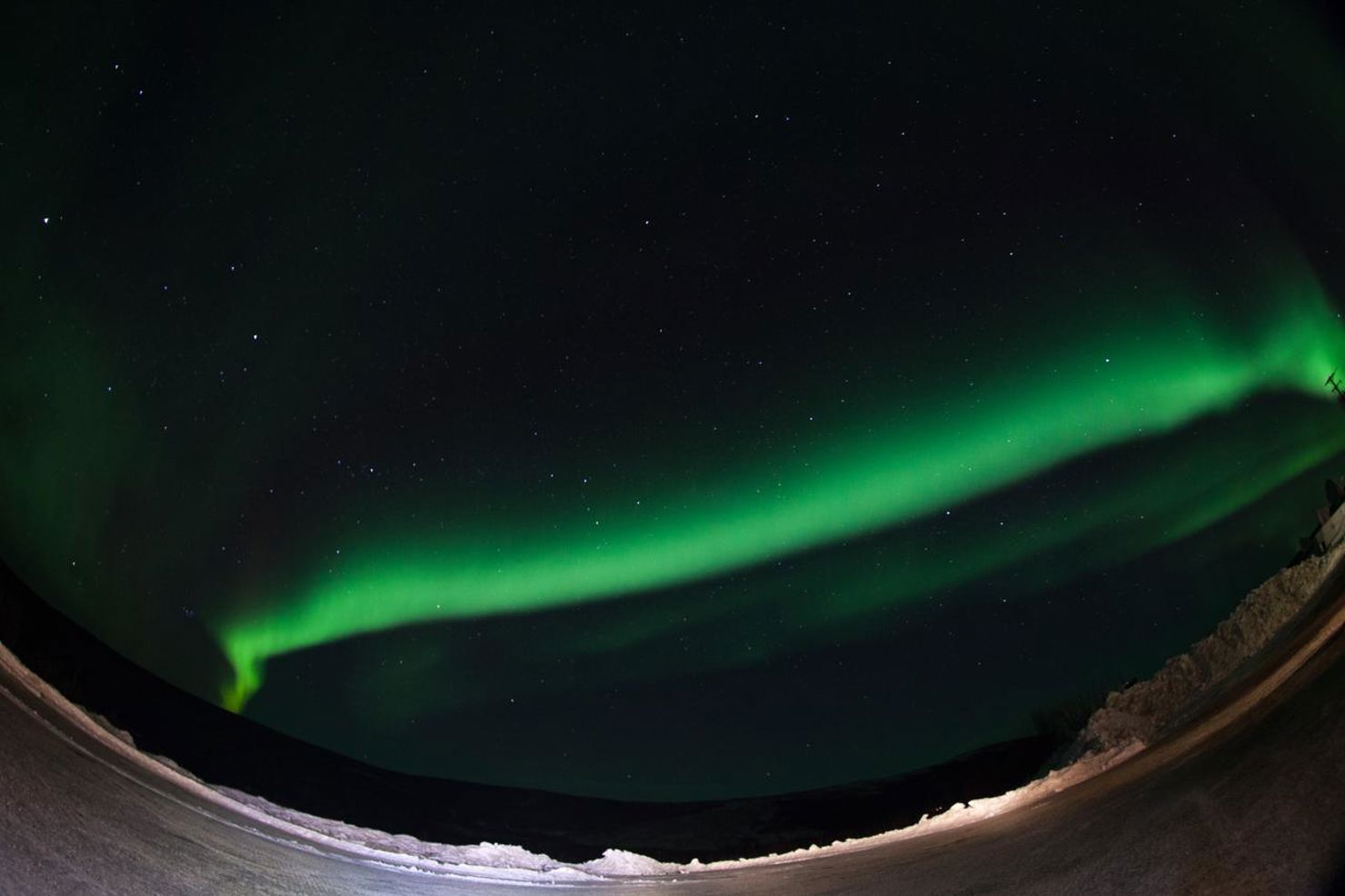 Norrsken över Alaska.