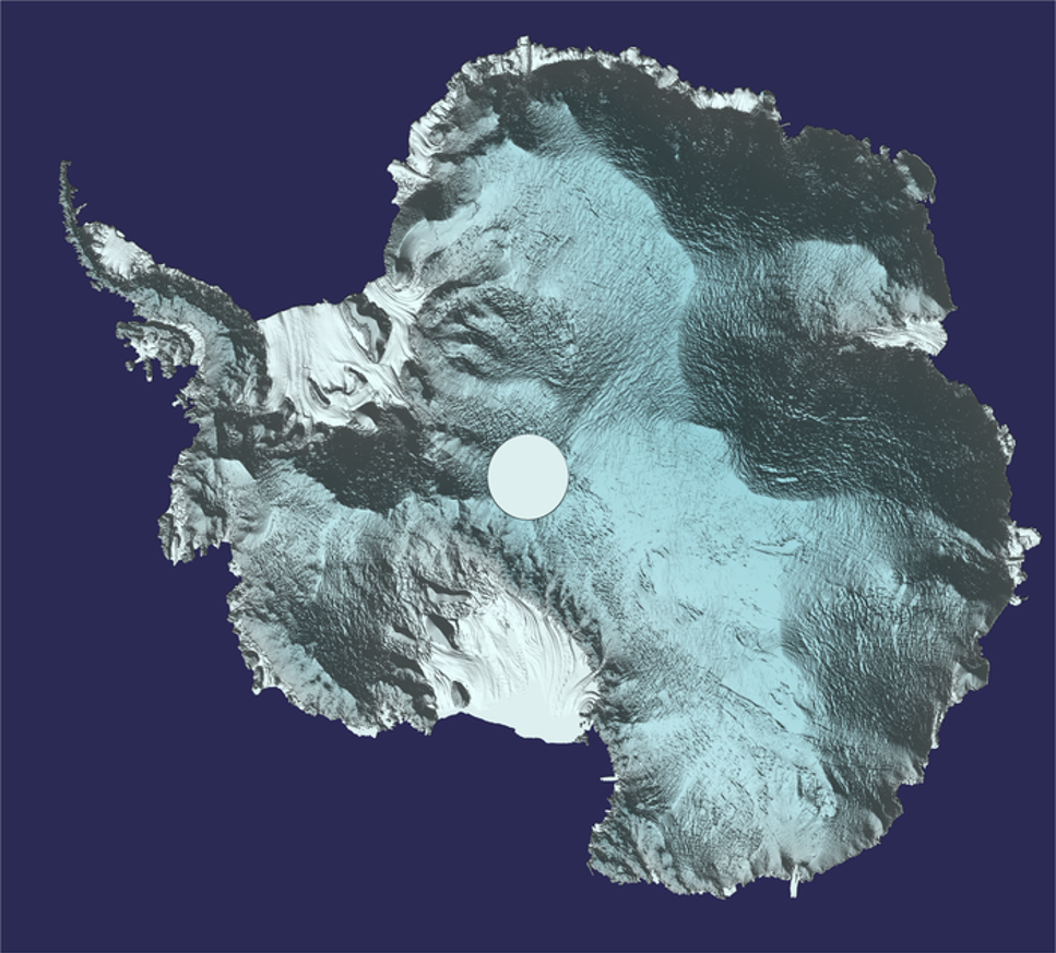 Antarktisk i 3D-vy 