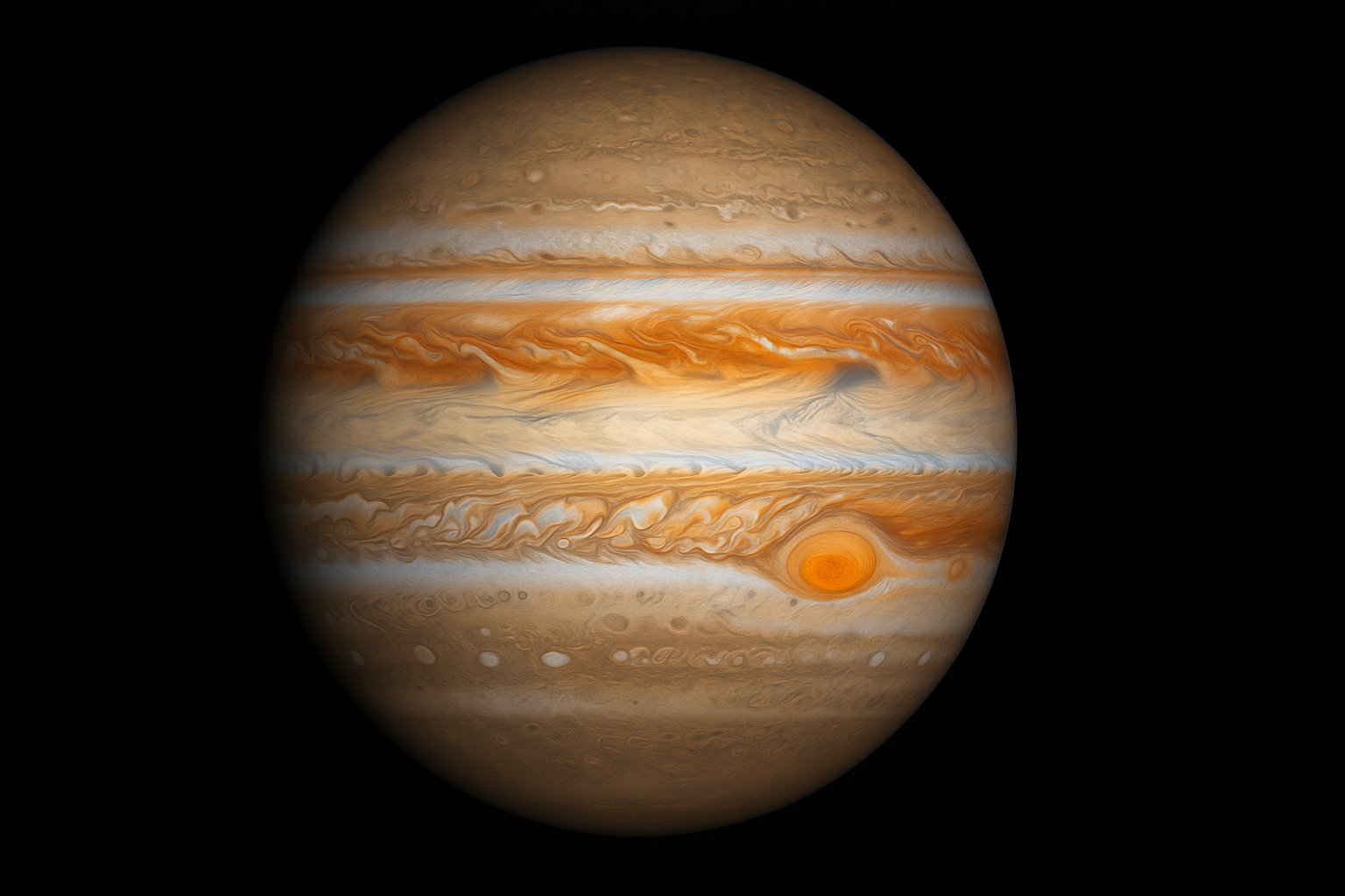 Illustration av Jupiter