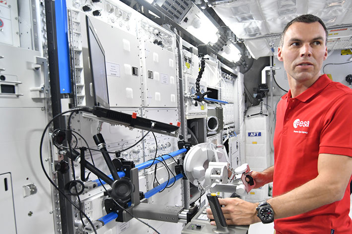 Marcus Wandt tränar till astronuat