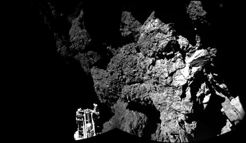 Kometroboten Philae landade på en skuggig plats av kometen.