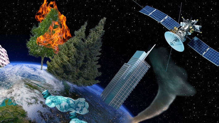 Kollage av satellitbilder