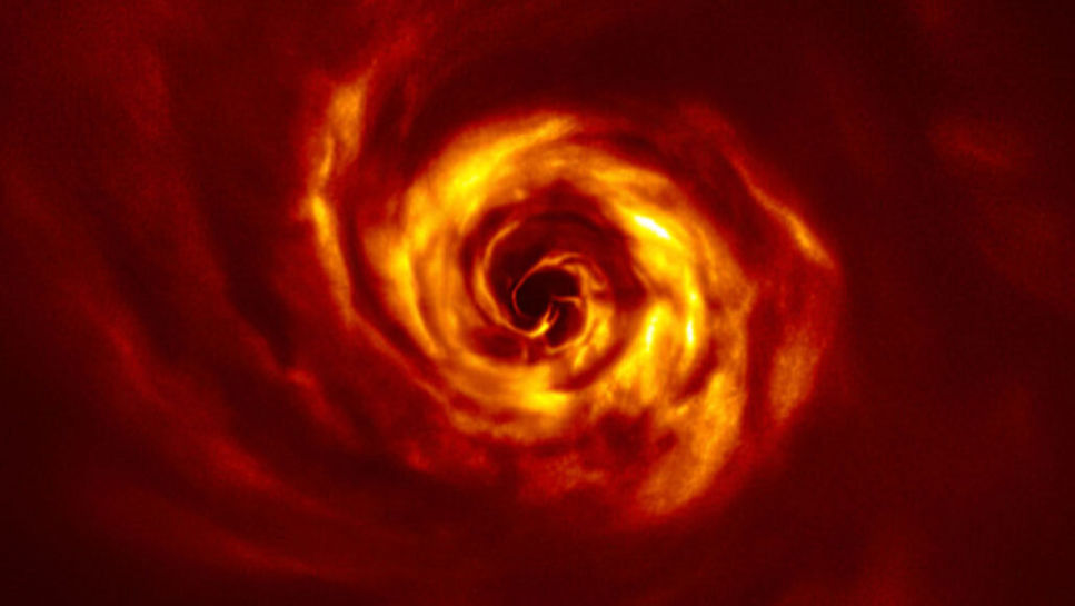En planets födelse fångad på bild