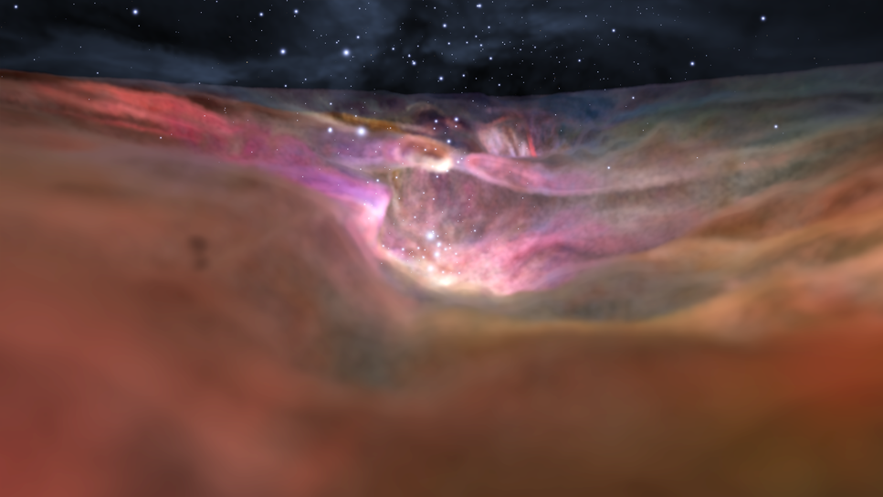 Åk på 3D-resa genom Orionnebulosan