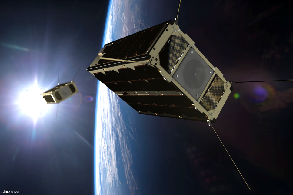 Satelliten GomX-4B.