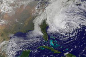 Hurricane Sandy from Space.jpg I fredags fångades stormen Sandy av en kamera på ISS.