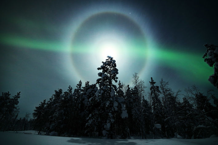 Halo och norrsken