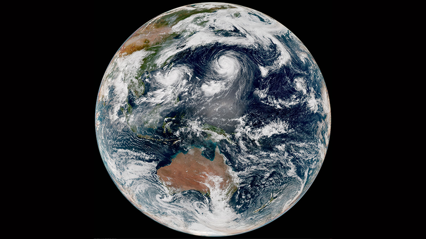 jorden sedd från vädersatellit