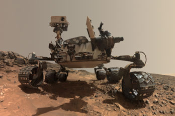 Curiosity.jpeg En Mars-selfie tagen av Curiosity.