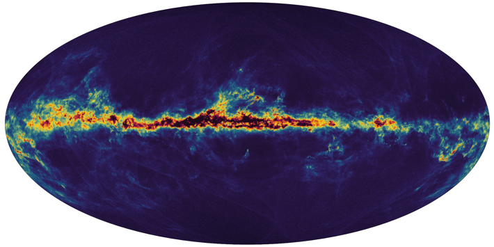 Gaias karta över det interstellära dammet i galaxen