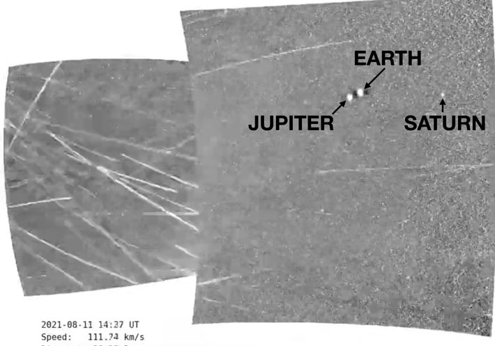 Jupiter, jorden Saturnus