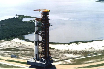 Den legendariska startplattan på Kennedy Space Center