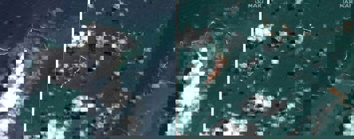 Satellitbild av Tonga