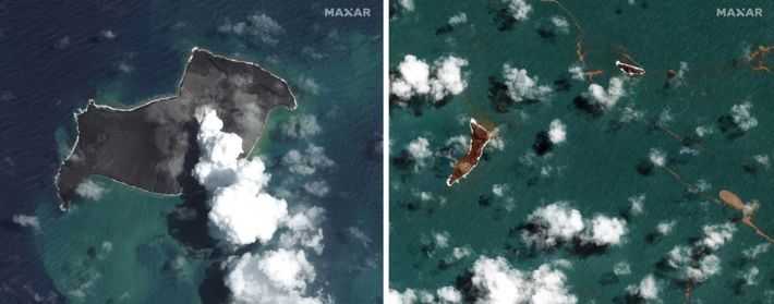 Satellitbild av Tonga